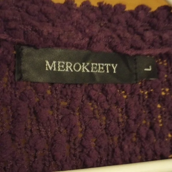 NWOT Popcorn Open Sweater Sz L - Picture 5 of 5